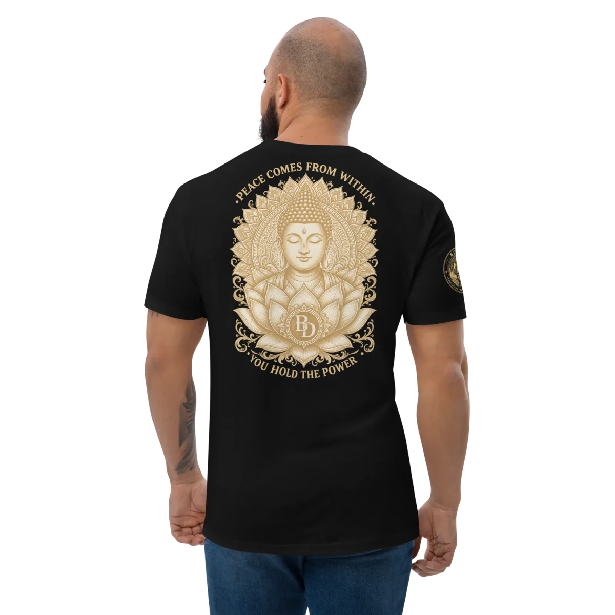 Buddha 2, Black, back, worn