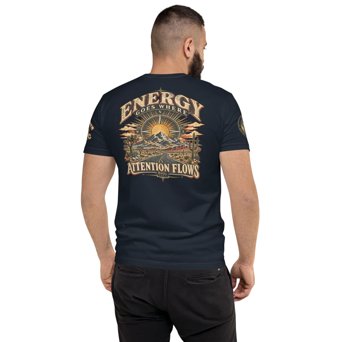 Energy, Midnight Navy, back, worn