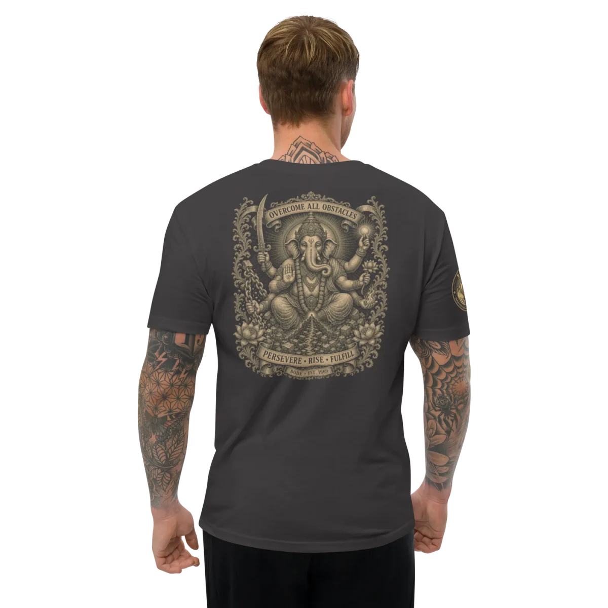 Ganesha, Graphite Black, back, worn