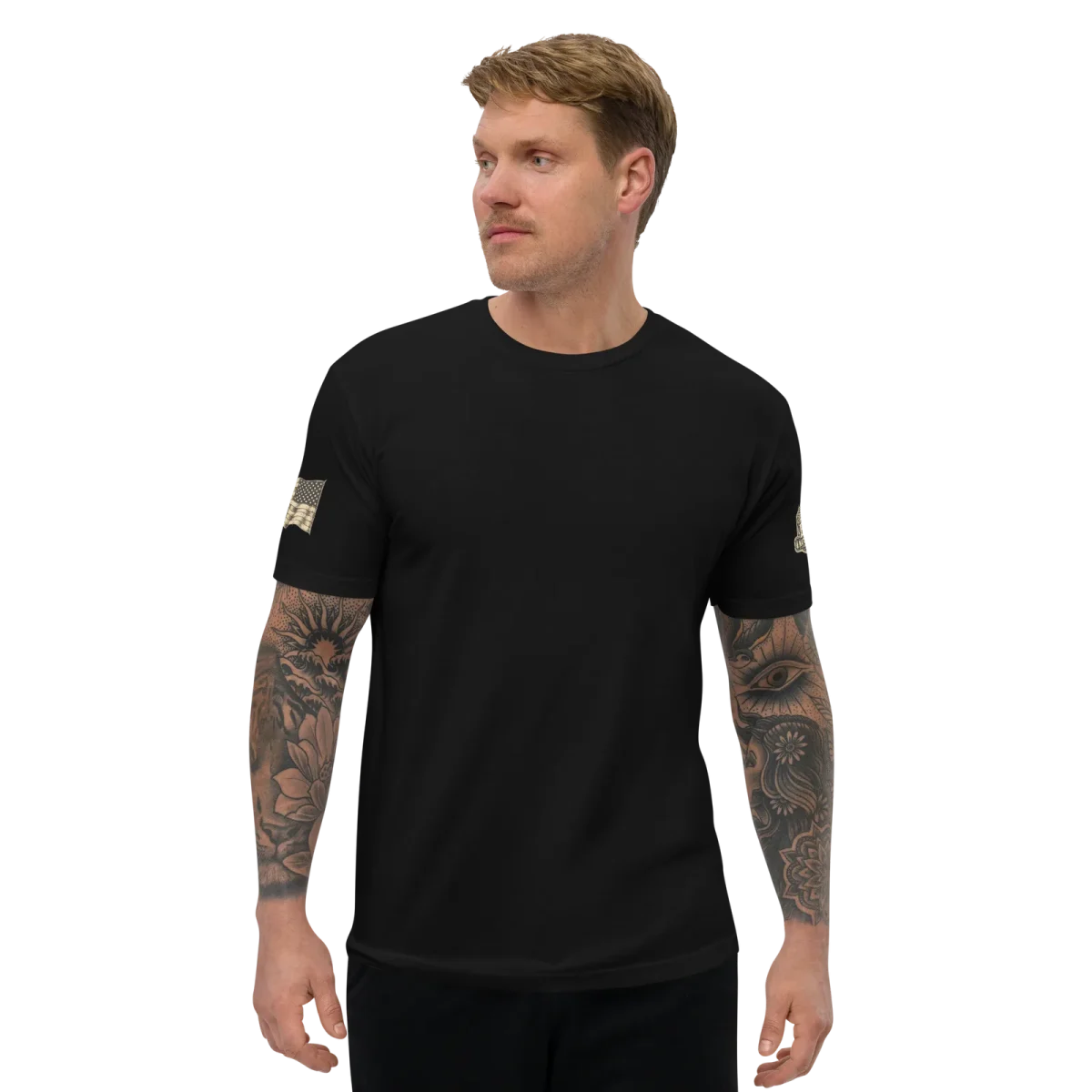 Keep Your Distance 1, Black, front, worn