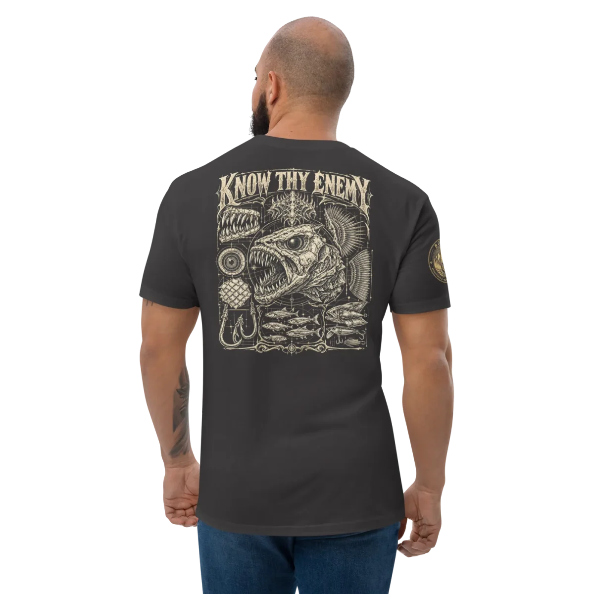 Know Thy Enemy, Graphite Black, back, worn