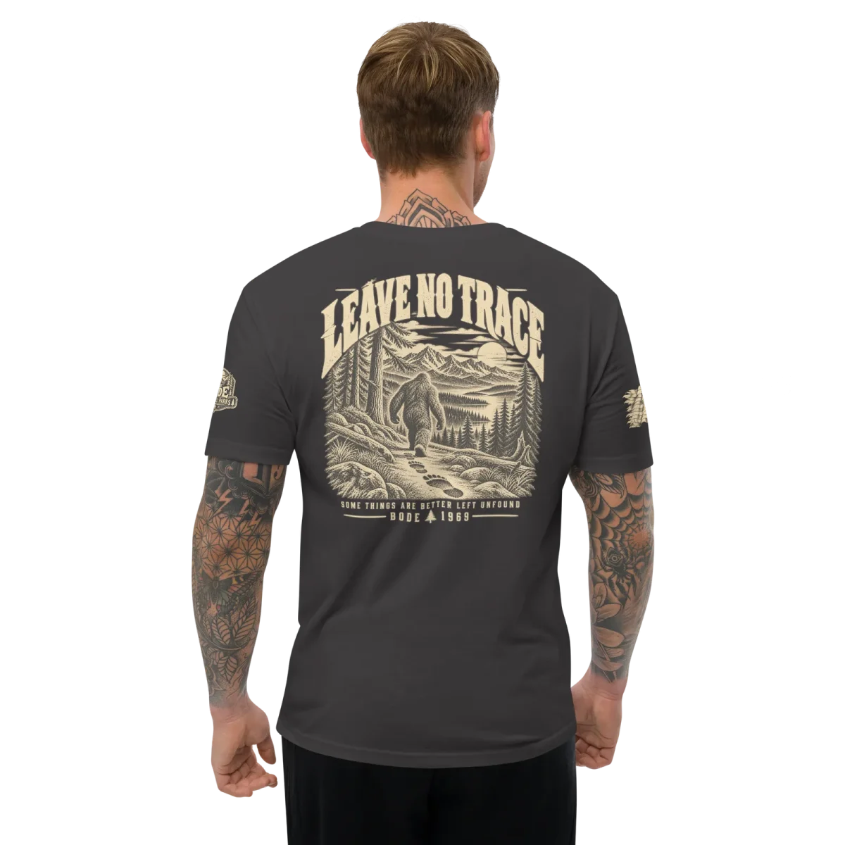 Leave No Trace, Graphite Black, back, worn