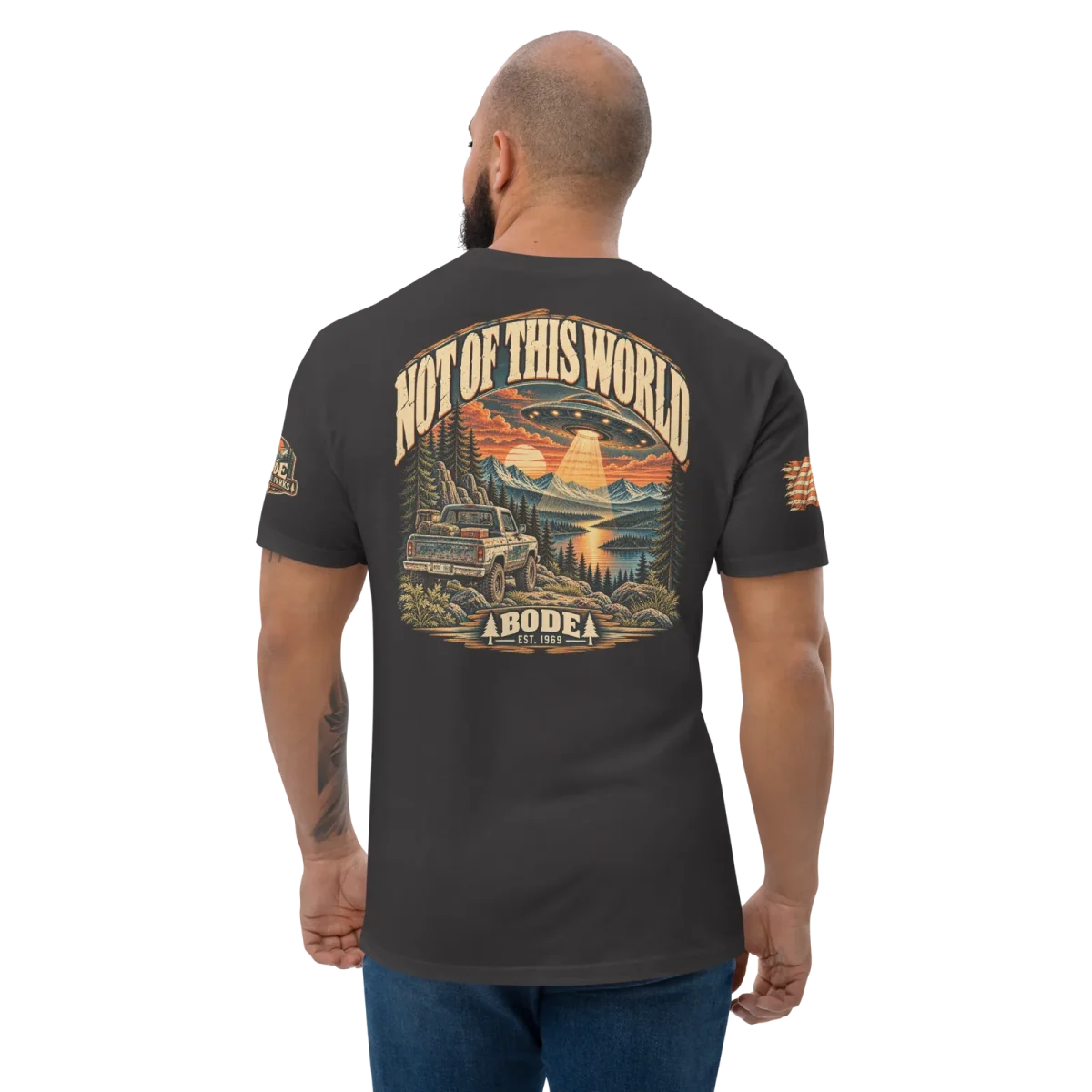 Not of This World - UFO, Graphite Black, back, worn