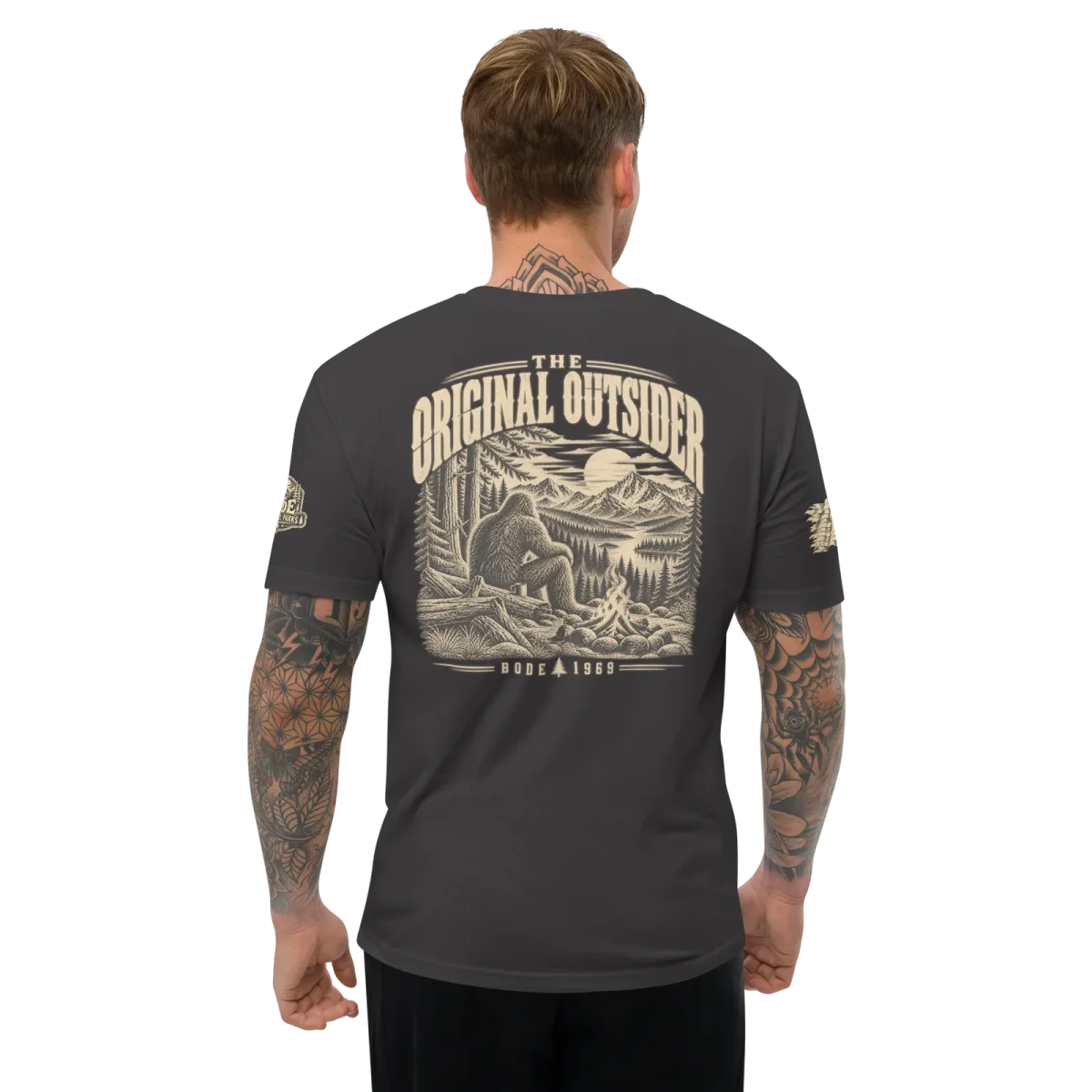 Original Outsider, Graphite Black, back, worn