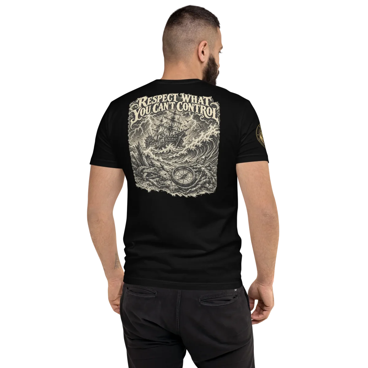 Respect What You Can't Control, Black, back, worn