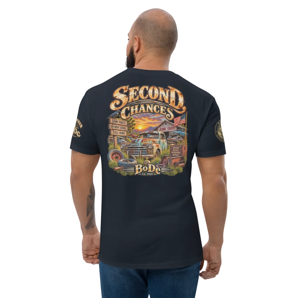 Second Chances, Midnight Navy, back, worn