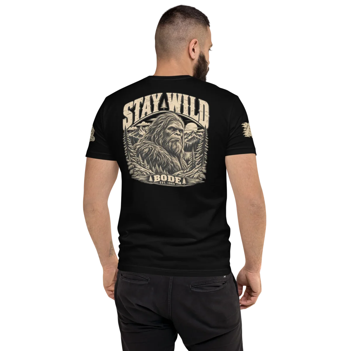 Stay Wild, Black, back, worn