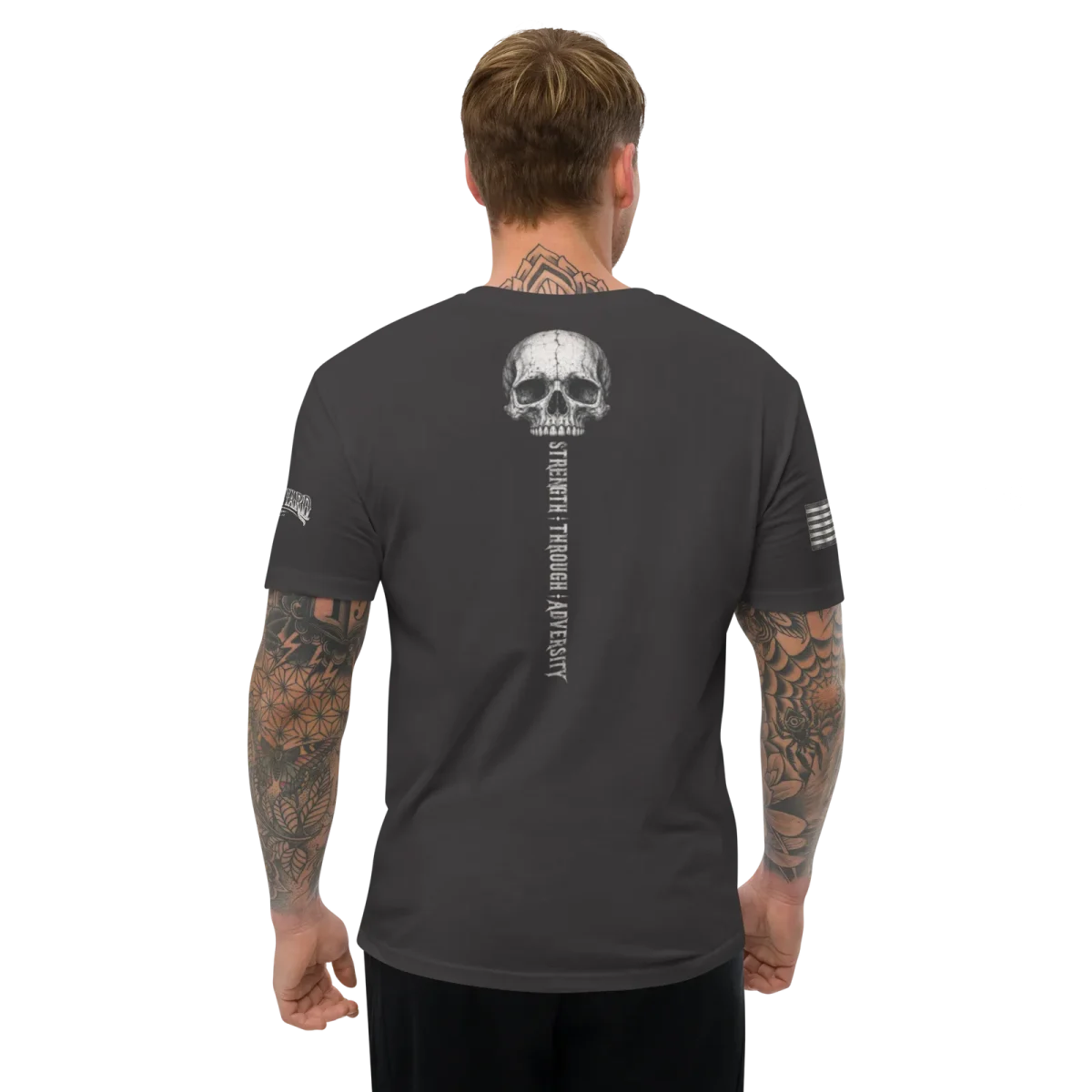 Strength Through Adversity, Graphite Black, back, worn