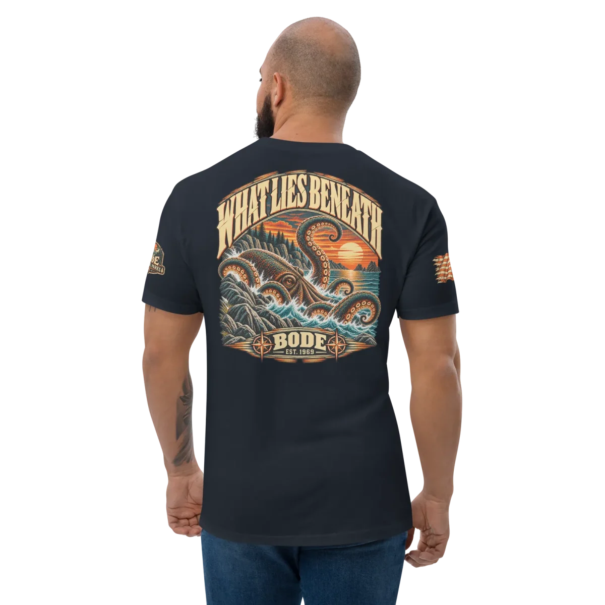 What Lies Beneath, Midnight Navy, back, worn